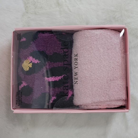 kate spade New York Set of Two Crew Burgundy Socks - Picture 2 of 5